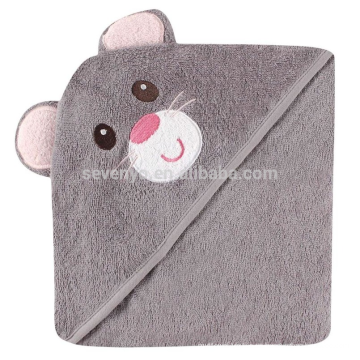 Extra Soft Baby Hooded Bath Towel-Big Eyes Mouse,Best Shower Gift,Organic Hypoallergenic Bamboo Large Towel with Hood